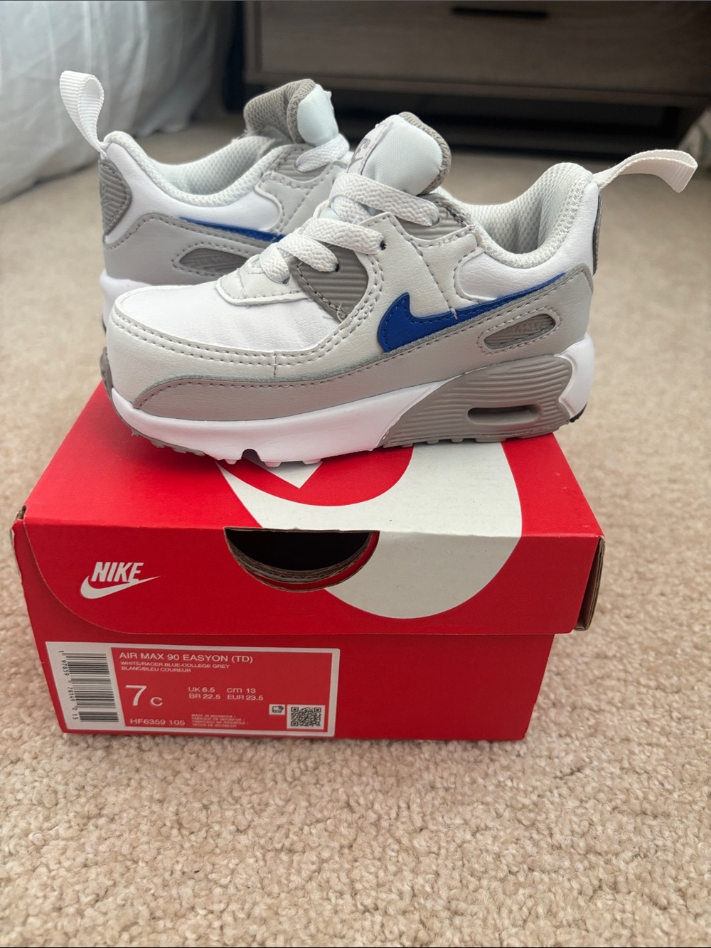 Toddler Nike AirMax 90 Easy On size 7c